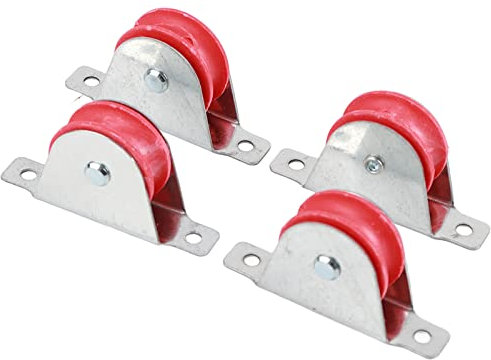 RestokkiUniversal Leiter Riemenscheibe Rad Ersatzteile Zubehör, Aluminiumlegierung Kunststoff 4 cm 4 Stück für Leiter