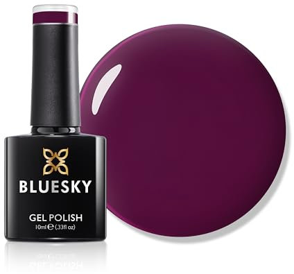 Bluesky Gel Nail Polish 10ml, Velvet Plum - AW2409, Red Gel Nail Polish for 21 Day Manicure, Professional, Salon & Home Use, Requires Curing Under LED UV Nail Lamp