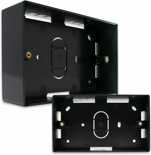 RetailX Black Surface Mount Back Box: Sleek and Durable Pattress for Electrical Installations 2 Pack