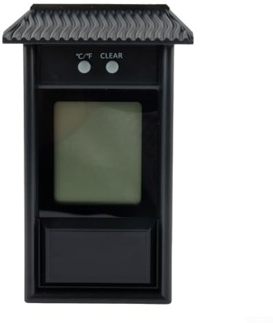 Thermomètre numérique Max Min pour serre, jardin, intérieur ou extérieur, haute précision (noir)