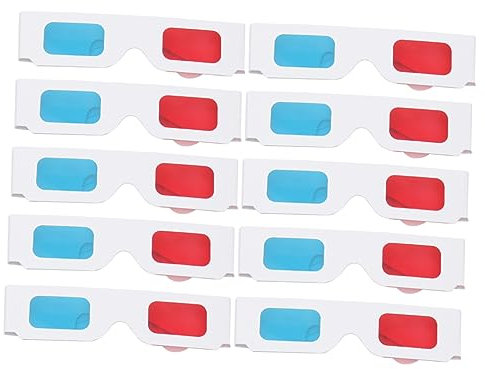 Hemobllo 10pcs Movie Glasses Blue Screen Glasses for Cinema Paper Frame Home Theater