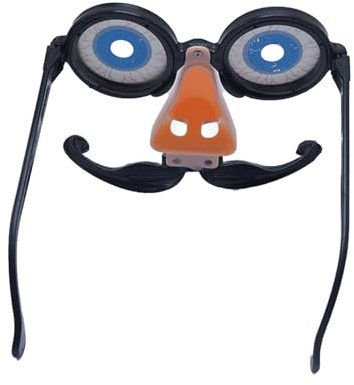 Mirweon Nasenbrille mit künstlichem Schnurrbart Halloween Augapfel Brille Cosplay Requisiten