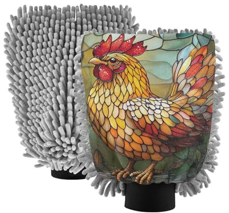 Guanto da bagno alla moda in microfibra antigraffio per auto guanto per lavaggio auto spazzola a mano grande