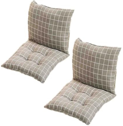 GYYFQH 1/2/4 Stück Stuhlkissen mit Rückenteil Sitz,Rückenkissen mit Bänder,40X80cm Sitzauflagen Gartenmöbel,Stuhlauflage Niedriglehner,Gartenstuhl Kissen Outdoor(U,40×40cm2pcs)