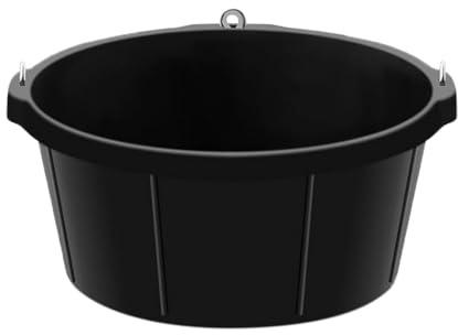 MERIGLARE Gummi-Futterpfanne, Futterpfanne, Pferdefuttereimer, Wassertrog für die Fütterung von Nutztieren, Enten, Pferden