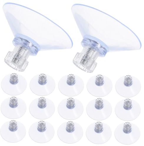 BESTYASH 20 Pièces Ventouses avec Vis Ventouses Transparentes pour Table Verre Fenêtre Salle de Bain et Voiture Réutilisables et Faciles à Installer sans Outils