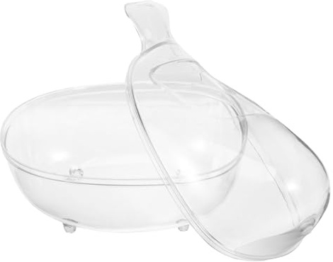 ROMISBABA Baño de Arena Transparente para Hámster Pequeño Contenedor de Baño con Profundos de Roedores Accesorio Práctico para Mascotas