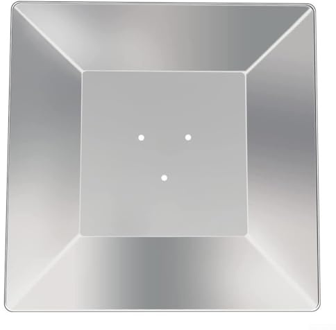 HEBEOT Reflector cuadrado de aluminio plateado, distancia entre agujeros de 7 cm, 11 cm, cubierta superior de repuesto para calentador de patio, distribución mejorada del calor, calefacción al aire