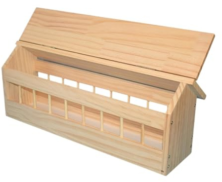 LOVIVER Comedero de Madera para Palomas, dispensador de Comida, diseño de de Madera, Suministros para Aves, comedero para pájaros, para, M