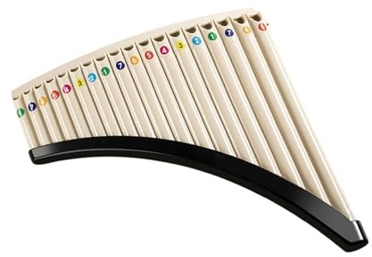 Panflöte Für Anfänger Panflöte 18-Pfeifen-Stimmung Professionelles Leistungsniveau Anfänger Traditionelles Musikinstrument(18 tubes of C)