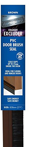 STORMGUARD Door Brush Strip Draught Excluder - Brown