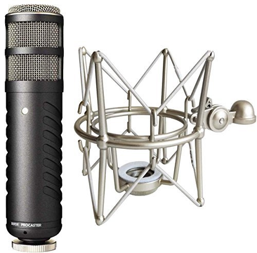 RODE Procaster Rundfunkmikrofon Dynamisches Mikrofon + keepdrum MS088 Mikrofon-Spinne