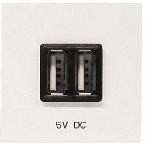 Niessen - Toma cargador usb 2m 2x750ma/5v blanco