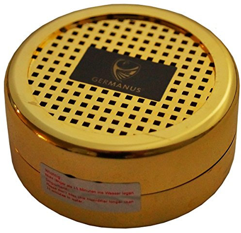 GERMANUS Humidor Befeuchter Rund Gold II mit Kristallen
