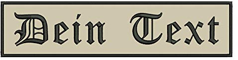 Rechteckiger Aufnäher Rec1 für deinen Wunschtext - viele Farben und Größen (25x6cm) - personalisiert