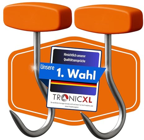 TronicXL 2 Stück Ziehhaken Metzger/Jäger Fleischhaken mit Griff Edelstahl
