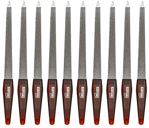 May 10x Saphir Nagelfeile Solingen 18cm Set | 10er Vorratspack Saphir-Nagelfeilen (18 cm) aus Solingen inkl. Blister. Ideal für die Pflege
