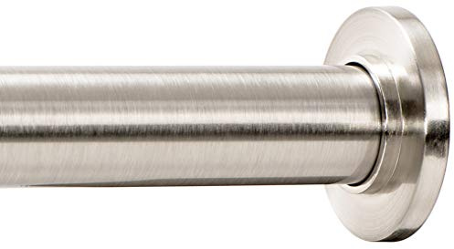 Ivilon Gardinstång, fjäderspännstång för små fönster eller dusch, 40,6 till 61 cm, borstat nickel