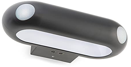 HUBER LED Wandlampe mit Bewegungsmelder 180° 20W, 1300lm I IP65 geschützte LED Außenleuchte mit Bewegungssensor I Wandleuchte innen, anthrazit