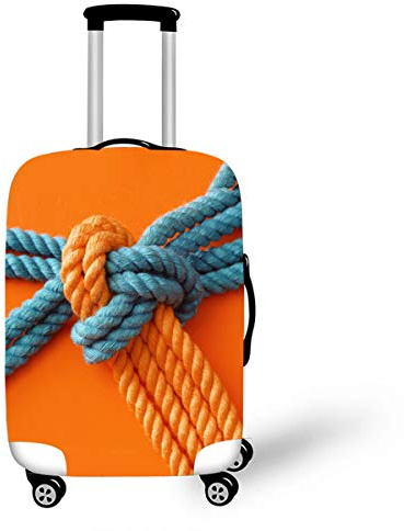 Surwin 3D Reise Kofferschutzhülle Waschbare Reisetasche Kofferbezug Elastisch Kofferhülle Gepäck Cover Reisekoffer Hülle Schutz Bezug Schutzhülle (Hanfknoten,XL (30-32 Zoll))
