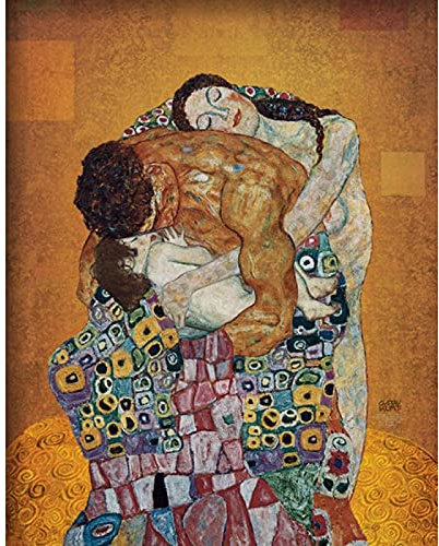 YTITILUCK Schlafzimmer-Leinwand, Wandkunst, Porträtmalerei, die Familie von Gustav Klimt, Reproduktion, Graffiti-Poster und Drucke, 30 x 40 cm, Innenrahmen, fertig zum Aufhängen
