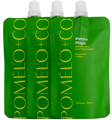 Pomélo+Co. Matcha Magic Haarmaske 3er-Set - Spa-inspirierte Pflege mit Tee | Pflegende und beruhigende Haar Maske für alle Haartypen - Spa Kur mit Grüntee-Extrakt für Entspannung