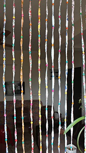 Mango Gifts Bohemian Hippie Perlenvorhang für Türen, mehrfarbig, Boho-Stangen-Taschenvorhänge