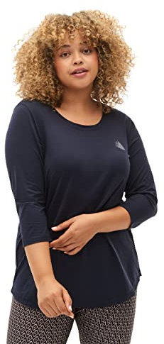 Zizzi Active by Damen Größe Größen Trainingstop 3/4 Ärmel Gr Gr XL Night Sky