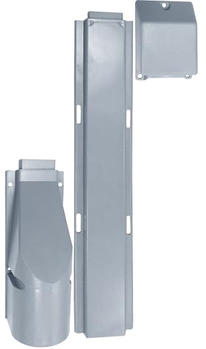 1STec BT Openreach full outdoor grey underground cable protection cover capping set with BT 101A, BT 25 + Bend No. 4 Protects the wall entry point and telephone broadband drop wire feed from damage