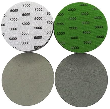 SHENGANG 4/5/6 Inch Foam Abrasive Sanding Sponge Disc, Ultra Fine Sandpaper 3000/5000 Grit Wet Dry For Automotive Finishing Polishing (Color : 5 Inch, Size : 5000)