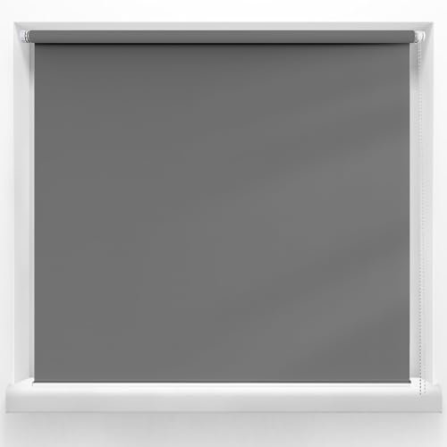 Rollo Thermorollo 75 x 140 cm, Sichtschutz und Sonnenschutz Blickdicht, Rollos Hitzeschutz, inklusive Montagematerial, für Fenster & Tür, Dunkelgrau