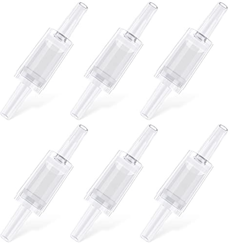 Pawfly 6 PCS Aquarium Check Valves One Way Non-return Protector Air Pump Accessories for Fish Tank,Clear
