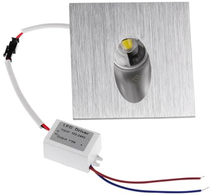 DOITOOL Square Led Stair Light Recessed Corner Wall Lamp Cold White 6000-6500k Indoor Step Night Light for Hallway Basement Porch Lighting