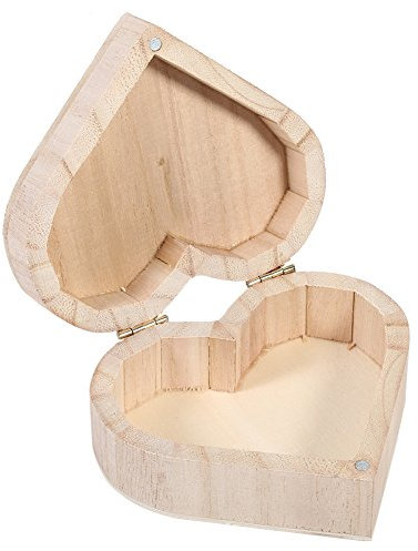 Yosoo Schmuckzubehör, Neue Schöne Herzförmige Schmuckaufbewahrungsbox aus Holz, Verpackung, Tragetasche, Dekoration, heiß