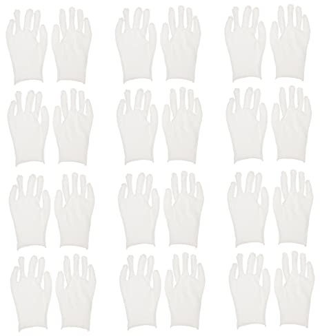 Beatifufu 12paar Baumwollhandschuhe Für Arbeit Und Dehnbar Und Bequem Tragend Für Gartenarbeit Reinigung Und Schutz Vor Verunreinigungen Und Verletzungen Leicht Zu Reinigen Und Wiederverwend