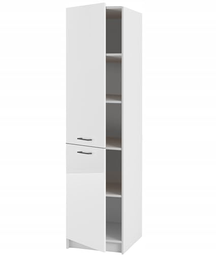 Laclar Küchenhochschrank 50 cm mit Türen – Stabile - funktionale Schranklösung für die Küche - MDF-Front - Flexible Türmontage - einfache Selbstmontage - ideal für modernes Küchenlayout