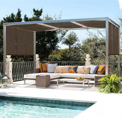 Rete Ombreggiante Marrone Teli Ombreggianti da Esterno Tenda A Vela per Esterno Ombra 90% Protezion Raggi UV Tessuto Ombreggiante Traforato Serra, Fienili, Patio, Pomodori, Giardino ,brown-4x7m