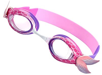 KITANDOVE 1stück Cartoon Fish Tail Schwimmbrille Für Mädchen Anti-beschlag Farbenfrohe Schwimmbrillen Für Jugendliche Und Kleinkinder