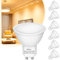 Vinaco GU10 LED Bulb 2700K Warm White Flicker-free, GU10 Bulb LED 7W 500LM High Brightness (Equivalent GU 10 Halogen 50W) with GU 10 Base, MR16 Bulbs for Recessed Track Lighting