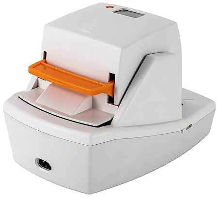 Weiß Elektrohefter, 70 Blatt PVC Automatischer Flachklammerhefter Flat-Clinch, für Druckereien, Druckanzeigen, Büros 19 * 14.5 * 13.5cm
