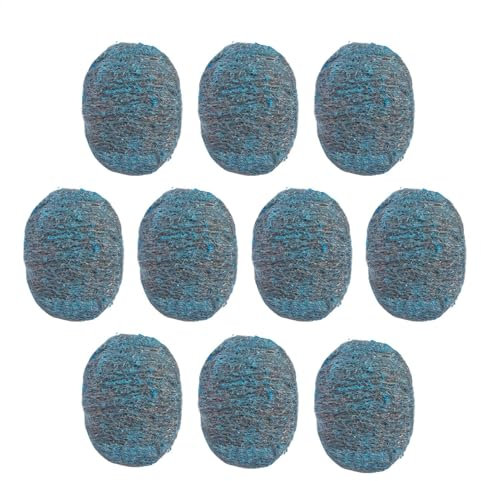 Steel Wool Soap Pads,10 Steel Wool Scrubber Pads,Metal Scouring Cleaning Pads,Pre-Soaped For Easy Cleaning Of Tough Kitchen Grease And Oil,Eco-Friendly Tear Resistant Metal Scrubber