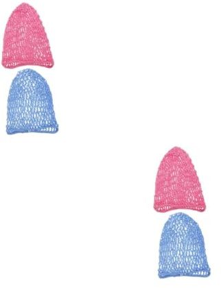 BESPORTBLE 2 Sätze Haarnetz Haarpflege Häkelkappe Haarwickelnetz Dominikanische Doobie Wrap Haarnetz Seidenhaube Zum Schlafen Netz Haarnetz Viskose Strick Trucker Mützen 2 STÜCKE * 2