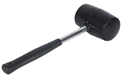 SHINEOFI 750g Rubber Hammer Steel Handle for Laminate Flooring Tools and Ball Hammer Function for Tile Installation and Woodworking Projects