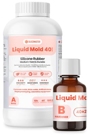 Resin Pro ® Liquid Mold: Caoutchouc Silicone Liquide (510 g) Pour La Création De Moules Pour Époxy, Polyuréthane, Cire, Savon, Plâtre, Ciment - Dureté 40 Shore A