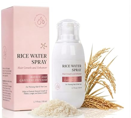 Rice Water Scalp Spray with Biotin & Caffeine (50ml, set da 1 pezzo) | Rice Water, Biotin & Caffeine nourish the scalp, strengthen fragile hair, improve volume and leave hair smoother and shinier.