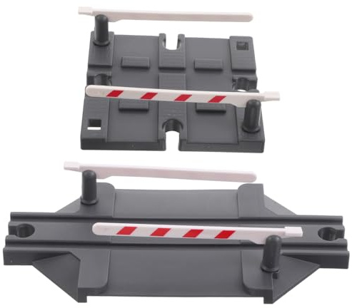 Beaupretty 2pcs Plastic Train Track Accessories DIY Railing Barrier for Model Railway Scenery, Compatible Design for Skill Development and Railway Expansion