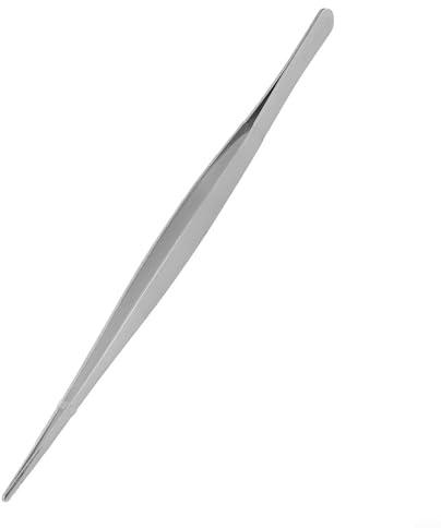 Desiumite Pince à barbecue en acier inoxydable pour cuisine Churrasco, pince à épiler anti-cuisine, 12,5–30 cm, lot de 1, argenté (30 cm)