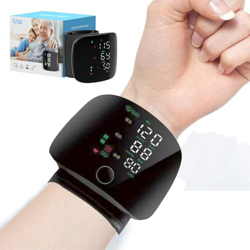 Intelligentes Digitales Handgelenk-Blutdruckmessgerät – Automatische Blutdruck- & Pulsmessung, Arrhythmie-Erkennung, Speicherfunktion, großes LCD-Display, kompakt & tragbar