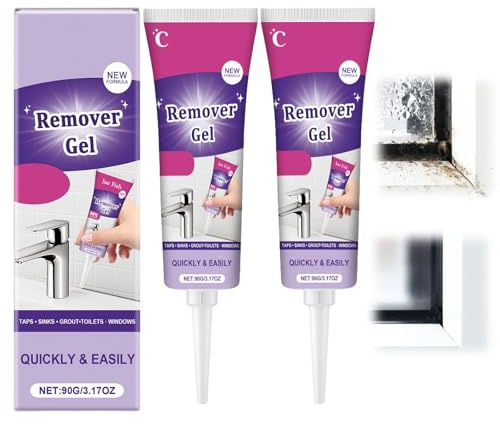 2PCS Mold Remover Gel,Entferner Gel,Kalkentferner Dusche Stark Bad Küche,Tiefenreinigung in Fugen Dichtungen,Fliesen Lücken Wände Schnelle Reinigung