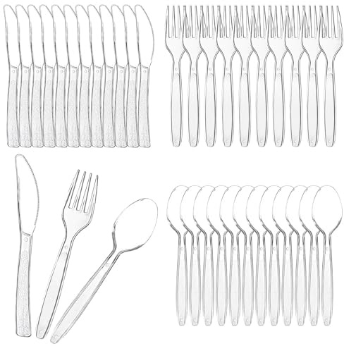 300PCS Wiederverwendbares Besteck Set, Stabil, Mehrweg Besteck Set für Party Hochzeit Geburtstag